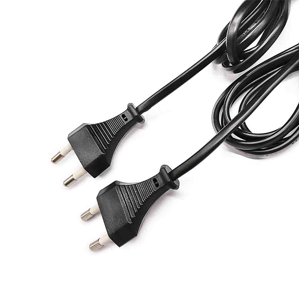 VDE European Standard 2 pin 2.0² 16A Waterproof Straight-Head Power Cord - 2 pin 16A Straight-Head Power Plug