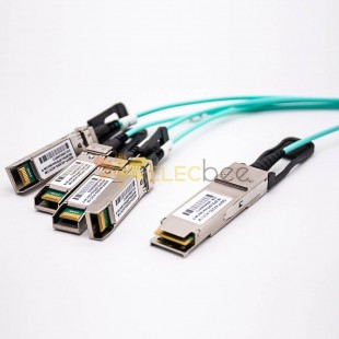 Aktiver optischer Kabel-Transceiver AOC 100 Gbps QSFP28 bis 4 optisches SFP28-Modul