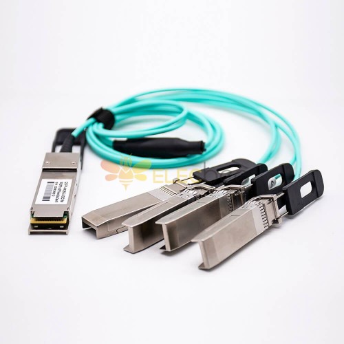 Active Optical Cable Transceiver AOC 100Gbps QSFP28 to 4 SFP28