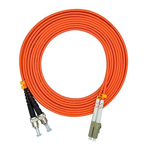 Fiber Optic Cable for TV 3M LC to ST Duplex 62.5/125 OM1 Multimode Jumper Optical Patch Cord