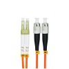 2 Core Fiber Optic Cable 3Meter LC to FC Duplex 50/125μm OM2 Multi-mode Jumper Optical Patch Cord PVC(Riser/OFNR）