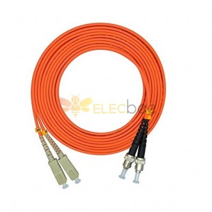 Fiber Optic Cable Assemblies 3Meter SC to ST Duplex 50/125μm OM2 Multi-mode Jumper Optical Patch Cord LSZH