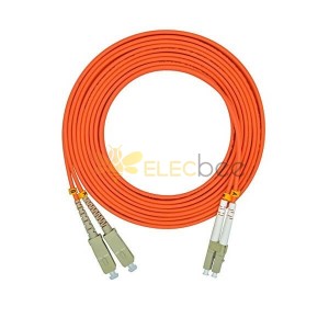 Fiber Optic KabelMontage 3Meter LC bis SC Duplex 50/125 'm OM2 Multimode Jumper Optisches Patchkabel