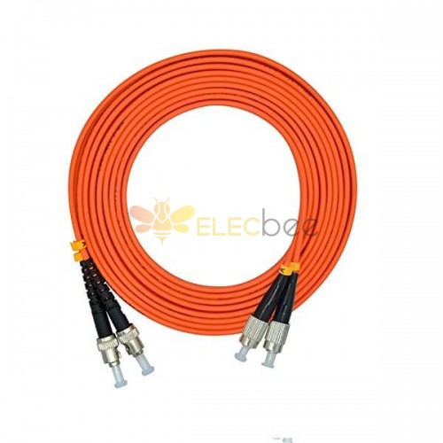 Cámara de cable de fibra óptica 3Meter FC a ST Duplex 50/125 om OM2 Multi-mode Jumper Optical Patch Cord PVC (Riser/OFNR)