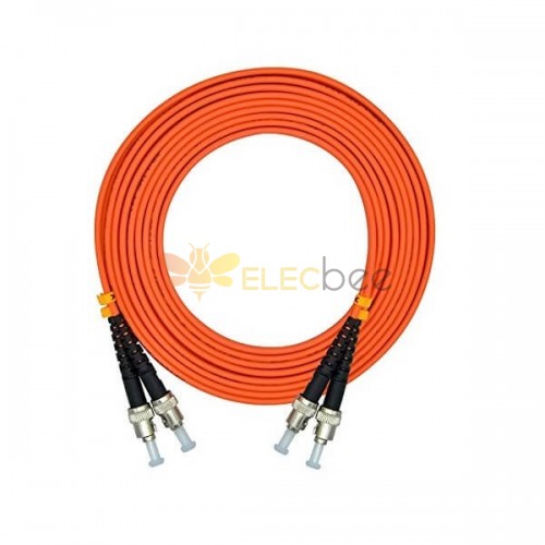 Fibre Optic Cable TV 3Meter ST to ST Duplex 50/125M OM2 Multi-mode Jumper Optical Patch Cord PVC (Riser/OFNR)