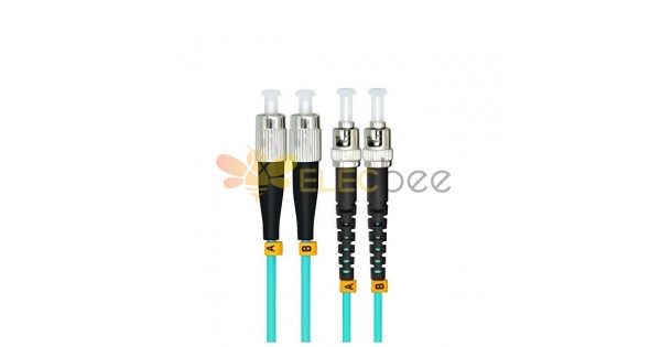 1 Core Fiber Optic Cable 3M FC To ST Duplex 50 125 10G OM3 Multimode