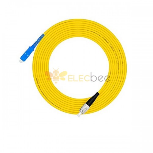 Cabo de ligação em ponte de fibra 3º C para o cabo de fibra óptica FC Simplex OS2 De modo único 9/125μm