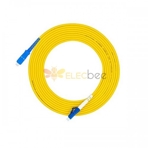 Fiber Optik Kablo Konektörleri LC-SC Jumper Optik Yama Kablosu Simplex OS2 Tek Modlu 9/125μm 3M