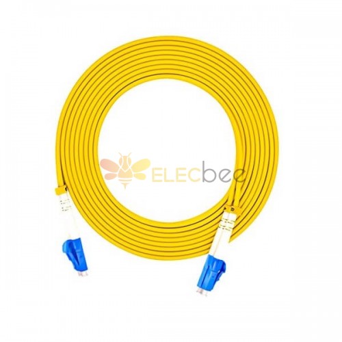 Fibre Optic Cable LC à LC Duplex 9/125M OS2 Single-mode Jumper Optical Patch Cord 3M Plénum (OFNP)