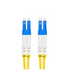 Fiber Optic Cable LC para LC Duplex 9/125μm OS2 Single-mode Jumper Optical Patch Cord 3M Plenum (OFNP)