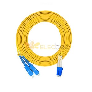 Fiber Optik Yama Kabloları 3Meter LC - SC Dubleks 9/125μm OS2 Tek Modfiber Optik Kablo Jumper