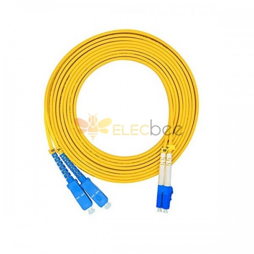 Cavi patch in fibra ottica da 3meter LC a SC Duplex 9/125-m OS2 monomodalità Fiber Optic Cable Jumper Plenum(OFNP)