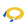 光ファイバ パッチ ケーブル 3 メートル LC から SC デュプレックス 9/125μm OS2 シングルモード光ファイバ ケーブル ジャンパ PVC(ライザー/OFNR)