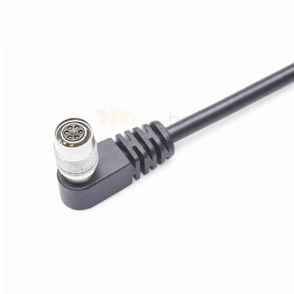 HR10A-10P-6S Cable de Elecbee de cámara analógica con conector hembra de ángulo recto 0.1M