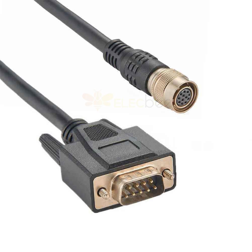 12 Pin Female Elecbee To DB9 Male RS232 Cable 0.1M