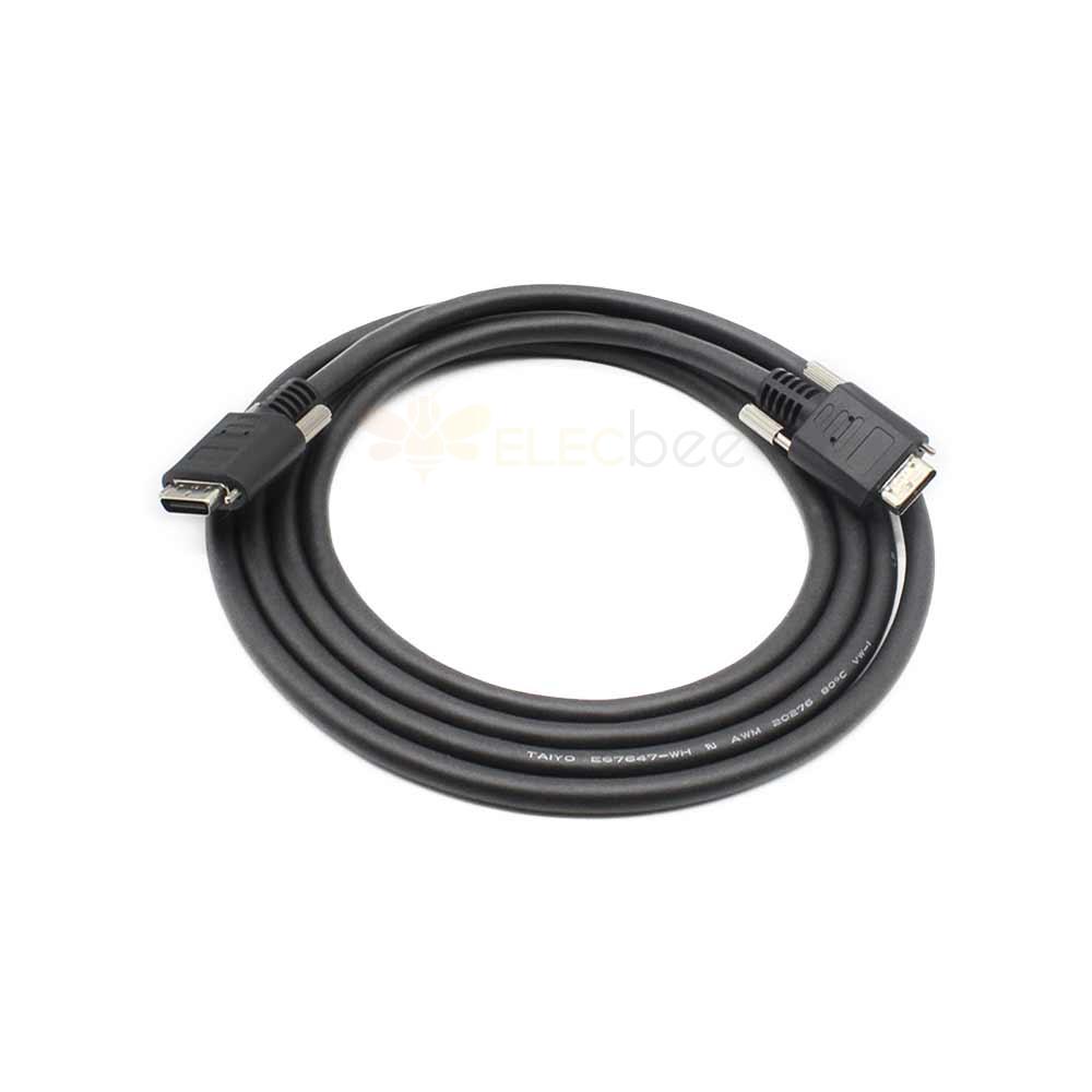 Cabo CameraLink - Cabo High Flex 26P para SDR/SDR com parafuso de cabeça pequena em aplicações de corrente de arrasto - 2 metros de comprimento