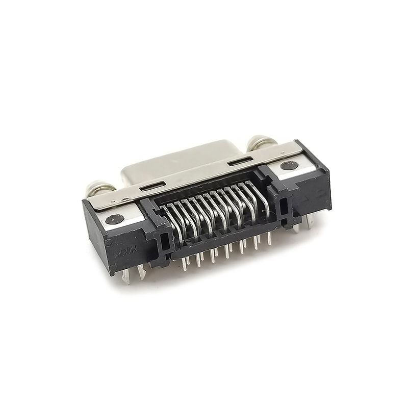 CameraLink PCB Mount Connector - 90-Degree SDR Female Socket - Compatible with 12226-1150-00FR