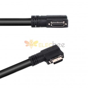 ハイフレックス CameraLink ケーブル - 産業用カメラ用 SDR/SDR アングルコネクタ、DALSA JAI と互換性あり - 長さ 1 メートル