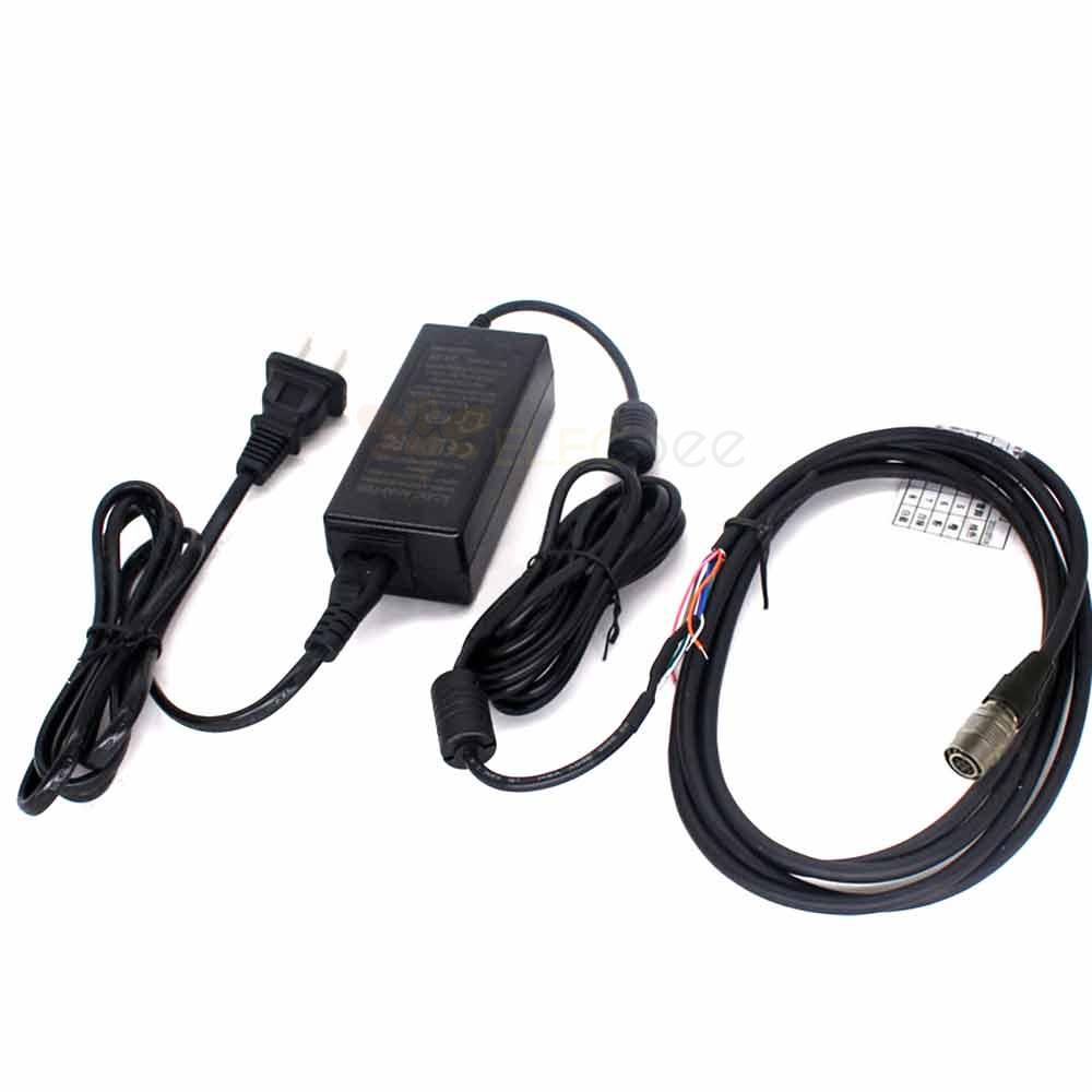Cable disparador IO y adaptador de corriente HR10A-7P-6S - Cable para cámara industrial 6P de 2 metros