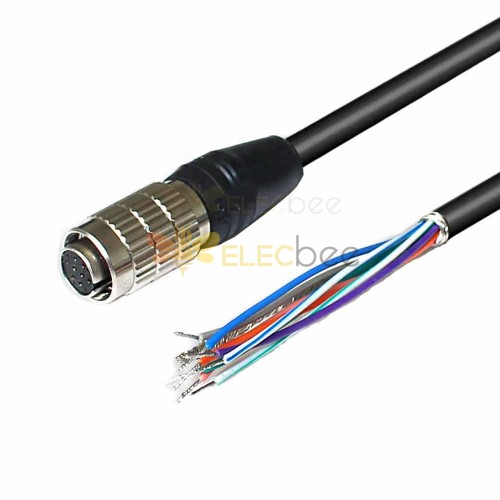 Cable IO de alta flexibilidad para HR25-7TP-8S Hirose Cable de cámara industrial GigE CCD hembra de 8 núcleos de 2 metros