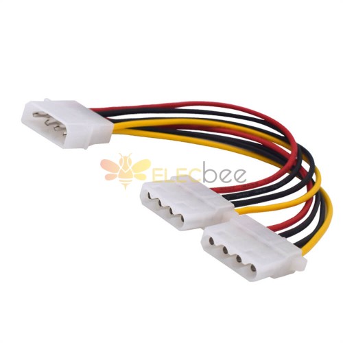 Cable Adaptador Divisor De Fuente De Alimentación Molex Ide Hembra De 4 Pines Macho A 2 Puertos 2211