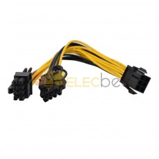 Câble d'alimentation PCI Express, 6 broches vers double PCIe 8 broches (6 +  2) graphique PCI Express Power Adapte Y-Splitter 