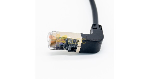 Cavo Lan Rj45 maschio a femmina Estendere il cavo Rj 45 Ethernet Cavo a  vite Supporto pannello sinistro Angolo destro 90 gradi verso il basso Cavo  Cat5