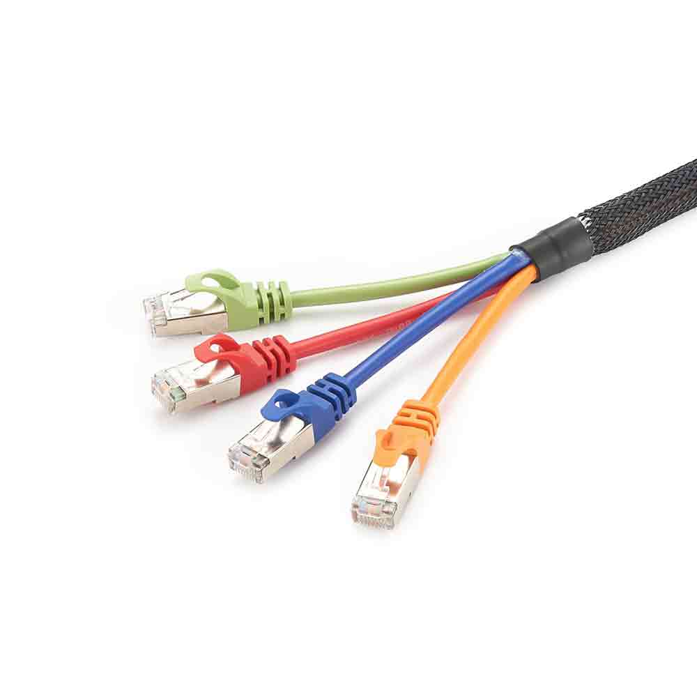 إيثرنت RJ45 إلى طرف كابل كتلة طرفية لولبية مباشرة إلى RJ45، ذكر مستقيم