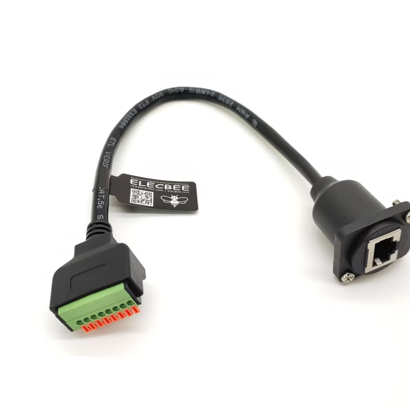 附螺絲端子 RJ45 8P8C 面板安裝分線板 端子 直式 RJ45 直式 母頭