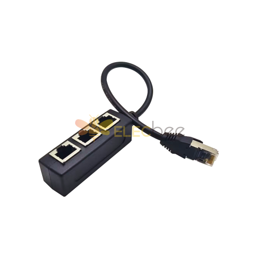 Plastic Ethernet Splitter Cable Adapter RJ45 Ethernet Cable Splitter Adapter