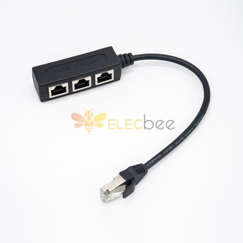 RJ45 Ethernet Splitter Cable Adapter 1 to 3 Port Ethernet Switch