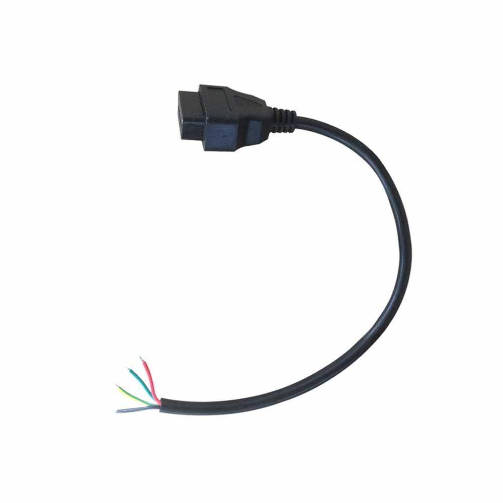 0,3 Meter 4-adriges 18AWG-OBD-Kabel mit offenem Ende für Autocomputer, Diagnose-Anschlussleitung