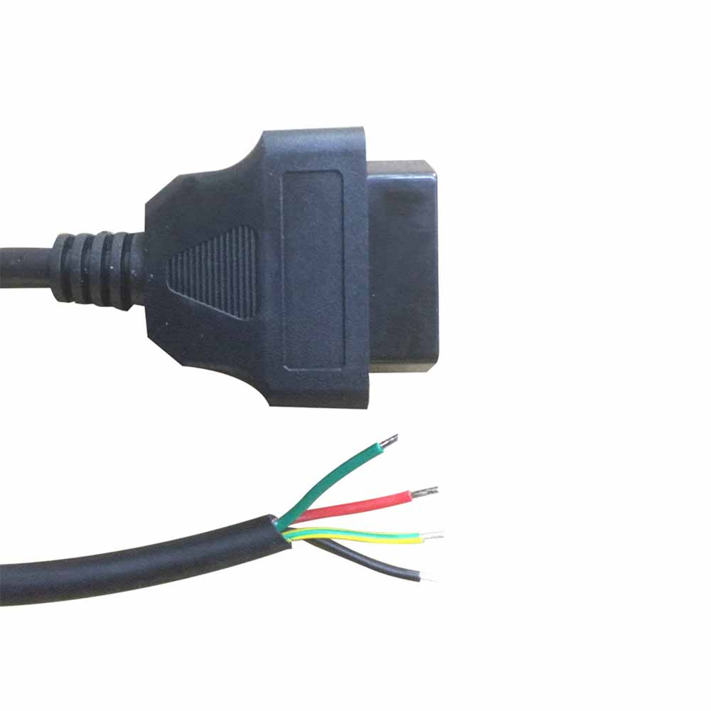 0,3 Meter 4-adriges 18AWG-OBD-Kabel mit offenem Ende für Autocomputer, Diagnose-Anschlussleitung