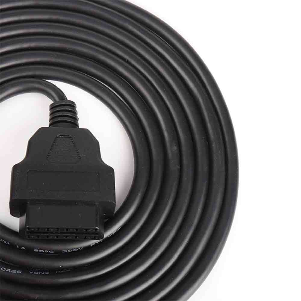 Cable de extensión OBD2 de 15 metros para coche y camión, conector de diagnóstico macho a hembra de 16 pines para automóviles y camiones