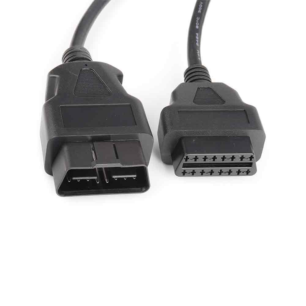 Cable de extensión OBD2 de 15 metros para coche y camión, conector de diagnóstico macho a hembra de 16 pines para automóviles y camiones