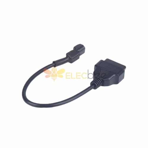 Cabo adaptador de motocicleta obd de 30cm, 16 pinos fêmea para 3 pinos macho kym03, extensão de diagnóstico de motocicleta