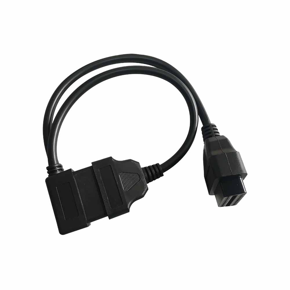 OBD2 rechtwinkliger Stecker auf Dual-Buchse, Auto-Diagnose-Verlängerungskabel, OBD2-Stecker, Kabel-Adapter, 20 cm