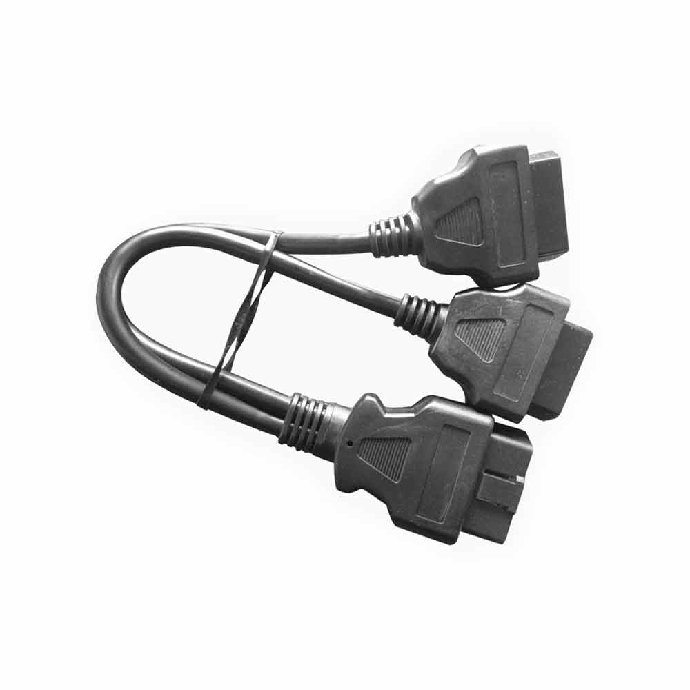 OBD2-Splitterkabel, Stecker auf 1 Buchse, Splitter-Verlängerung, 16-poliges PVC-Kabel, 30 cm