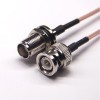 20pcs 50 Ohm BNC Cable Straight Male to TNC Female Blukhead for RG316 Cable 10cm