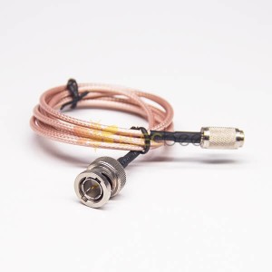 Bnc Cable Assembly RG179 1M com BNC Masculino para DIN 1.0/2.3 Plug Comprimento 0,5 M