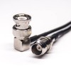 20pcs 10CM BNC Cable Assembly Right Angled BNC Male to TNC Female Straight for RG174 Cable 10cm