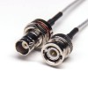 BNC Connector Straight Male to BNC Straight Female Waterproof Coaxial Cable with RG316 10cm