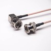 Coaxial Cable BNC Straight Male to Right Angled Male RG316 10cm