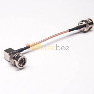 30pcs Coaxial Cable BNC Straight Male to Right Angled Male RG316 10cm