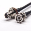 Cabo RF BNC Macho Direto para BNC Fêmea Coaxial Reto com RG58 1 Metro de Comprimento