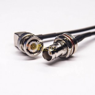 20pcs RF Coaxial Cable Male Female RG174 Cable with BNC Right Angle to BNC Straight 10cm