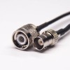 RG174 Cable coaxial BNC hembra 180 grados a BNC macho recto 10cm