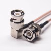 RG316 RF Coaxial Cable BNC Straight Male to BNC Right Angled Male 10cm