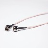F Type Cable to Coax 75Ohm Brown RG179 Solder with F Type Straight Male 50cm