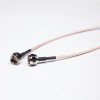 20 Stück F-Typ-Kabel auf Koaxialkabel, 75 Ohm, braun, RG179-Lötmittel, mit geradem F-Typ-Stecker 50cm